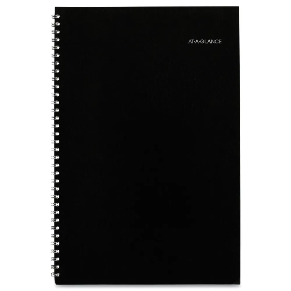New 12 in. x 8 in. 14-Month (Dec 2025-Jan 2027) DayMinder Monthly Planner - Black Cover Calendars & Planners
