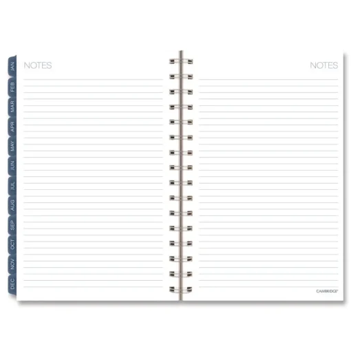 8.5 in. x 5.5 in. 12-Month (Jan-Dec 2026) Abyss Weekly/Monthly Planner - Blue Cover Calendars & Planners