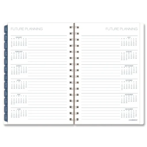 8.5 in. x 5.5 in. 12-Month (Jan-Dec 2026) Abyss Weekly/Monthly Planner - Blue Cover Calendars & Planners
