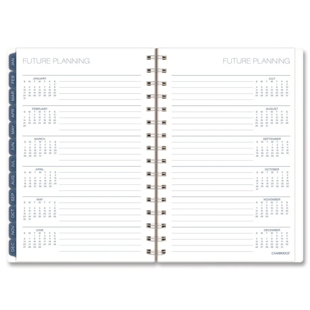 8.5 in. x 5.5 in. 12-Month (Jan-Dec 2026) Abyss Weekly/Monthly Planner - Blue Cover Calendars & Planners