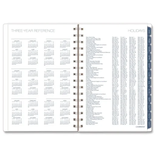8.5 in. x 5.5 in. 12-Month (Jan-Dec 2026) Abyss Weekly/Monthly Planner - Blue Cover Calendars & Planners