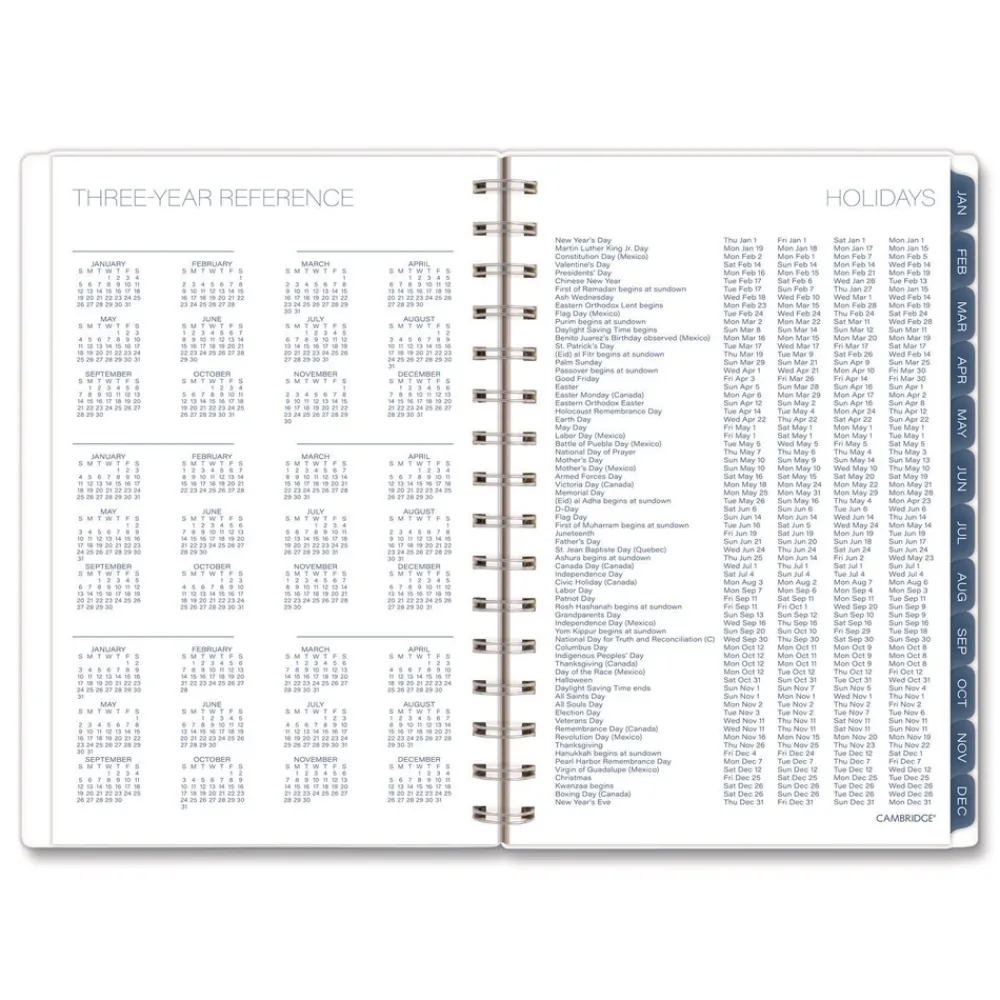 8.5 in. x 5.5 in. 12-Month (Jan-Dec 2026) Abyss Weekly/Monthly Planner - Blue Cover Calendars & Planners