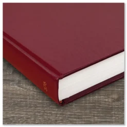 Clearance 12 in. x 7.75 in. Standard 2026 Edition Wide/Legal Rule Daily Diary - Red Cover Paper & Printables