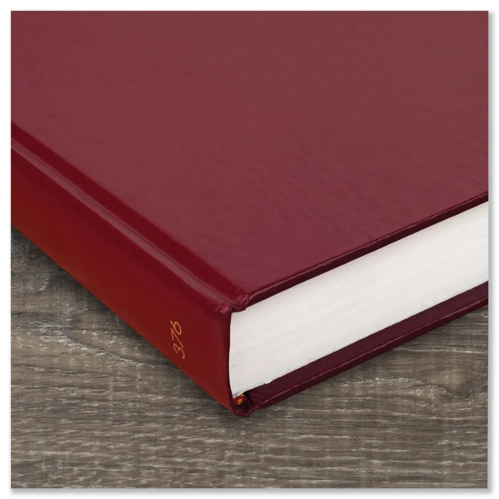 Clearance 12 in. x 7.75 in. Standard 2026 Edition Wide/Legal Rule Daily Diary - Red Cover Paper & Printables