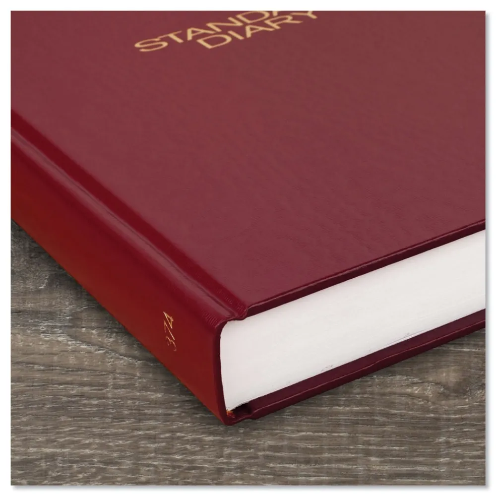 Outlet 9.5 in. x 7.5 in. Standard 2026 Edition Medium/College Rule Daily Diary - Red Cover Paper & Printables