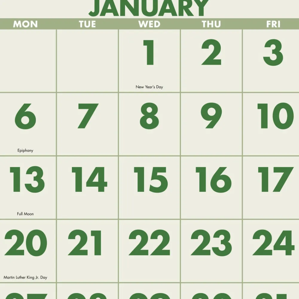 Discount 14-Month: Dec 2025 to Jan 2027 Three-Month 12 in. x 27 in. Scenic Landscape Photography Wall Calendar - White Sheets Calendars & Planners