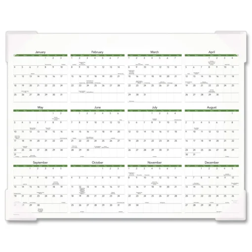 Online 12-Month (Jan to Dec): 2026 22 in. x 17 in. Puppies Photography Puppies Monthly Desk Pad Calendar - White Sheets, Clear Corners Calendars & Planners