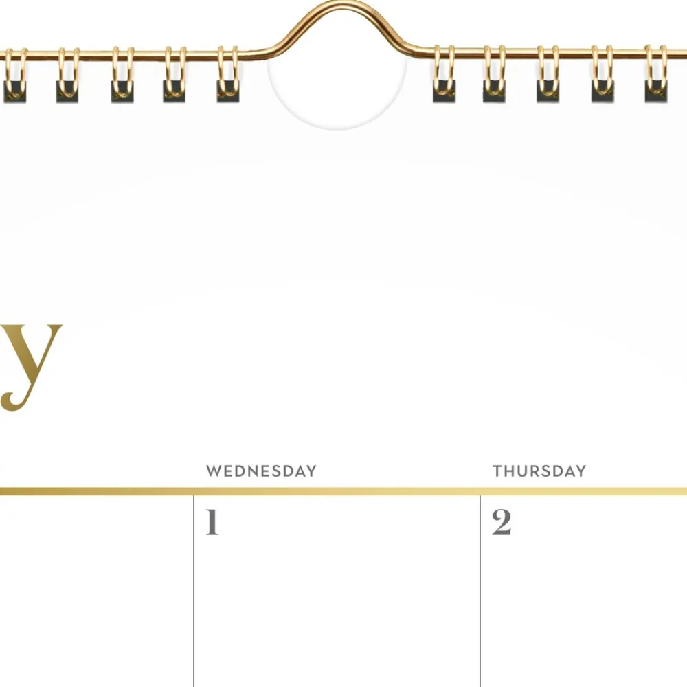 Sale WorkStyle 15 in. x 12 in. 12-Month (Jan to Dec) 2025 Monthly Wall Calendar - White/Gold Sheets Calendars & Planners