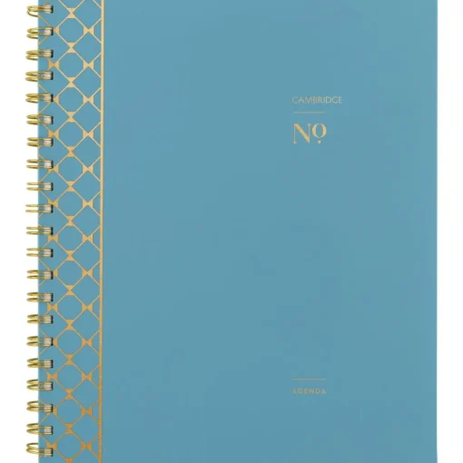 Best Workstyle 11 in. x 9.38 in. 12-Month (Jan to Dec) 2025 Geometric Artwork Weekly/Monthly Planner - Blue/Gold Cover Calendars & Planners