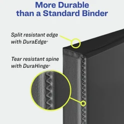 New 3 EZD Rings 2 in. Capacity 11 in. x 8.5 in. Durable View Binder with DuraHinge - White (12/Carton) Binders & Binding Supplies