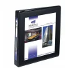 Online 11 in. x 8.5 in. 1 in. Capacity 3 Rings Framed View Heavy-Duty Binders - Black (12/Carton) Binders & Binding Supplies