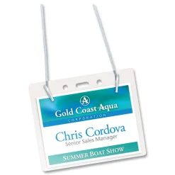 Discount 4 in. x 3 in. Horizontal Secure Top Hanging-Style Badge Holders - Clear (100/Box) Labels & Label Makers