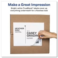 8.5 in. x 11 in. Shipping Labels with TrueBlock Technology for Inkjet/Laser Printers - White (500/Box) Labels & Label Makers