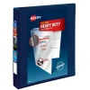3 One Touch EZD Rings 1 in. Capacity 11 in. x 8.5 in. Heavy-Duty View Binder with DuraHinge - Navy Blue (12/Carton) Binders & Binding Supplies