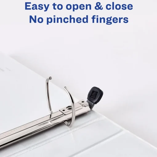 3 One Touch EZD Rings 1 in. Capacity 11 in. x 8.5 in. Heavy-Duty View Binder with DuraHinge - Navy Blue (12/Carton) Binders & Binding Supplies