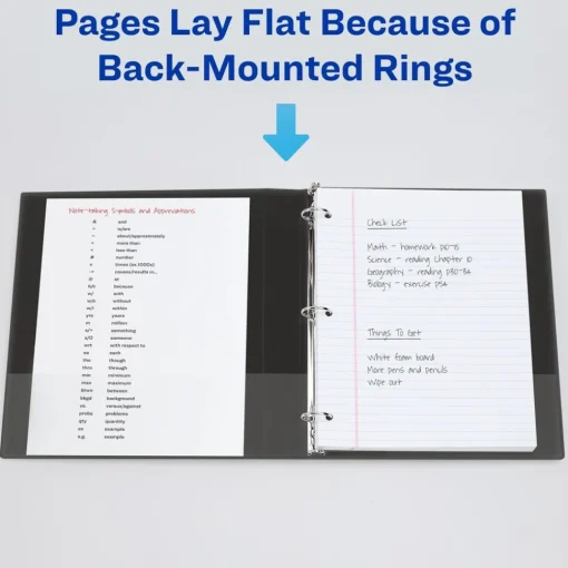3 One Touch EZD Rings 1 in. Capacity 11 in. x 8.5 in. Heavy-Duty View Binder with DuraHinge - Navy Blue (12/Carton) Binders & Binding Supplies