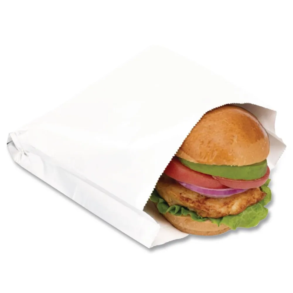 Best 300496 ToGo! 5.25 in. x 12 in. Foil Insulator Deli and Sandwich Bags - White (500/Carton) Tabletop And Serveware