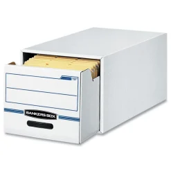 Discount 16.75 in. x 19.5 in. x 11.5 in. STOR/DRAWER Basic Space-Savings Storage Drawers for Legal Files - White/Blue (6/Carton) Desk Accessories & Office Organizers