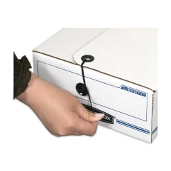 LIBERTY 9.5 in. x 23.75 in. x 4.5 in. Check and Form Boxes - White/Blue (12/Carton) Mailing, Packing & Shipping