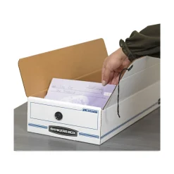 New Liberty 9 in. x 24 in. x 6.38 in. Check and Form Boxes - White/Blue (12/Carton) Mailing, Packing & Shipping