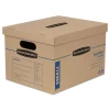 Hot SmoothMove 12 in. x 15 in. x 10 in. Classic Moving/Storage Boxes - Small, Brown/Blue (20/Carton) Desk Accessories & Office Organizers