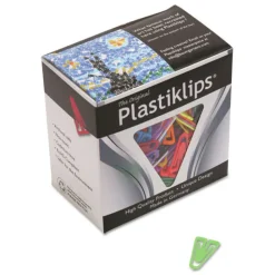 New Plastiklips Smooth Paper Clips - Small/Assorted Colors (1000/Box) Paper Clips, Binder Clips, & Fasteners