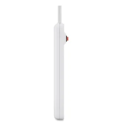 Hot 6 Outlets 3 ft. Cord Power Strip - White Office Electronics & Batteries