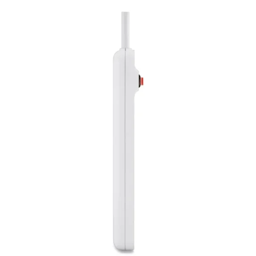 Hot 6 Outlets 3 ft. Cord Power Strip - White Office Electronics & Batteries