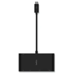 Hot 4K HDMI/USB-A/USB-C/VGA 4.9 ft. USB-C Multimedia plus Charge Adapter - Black Office Electronics & Batteries