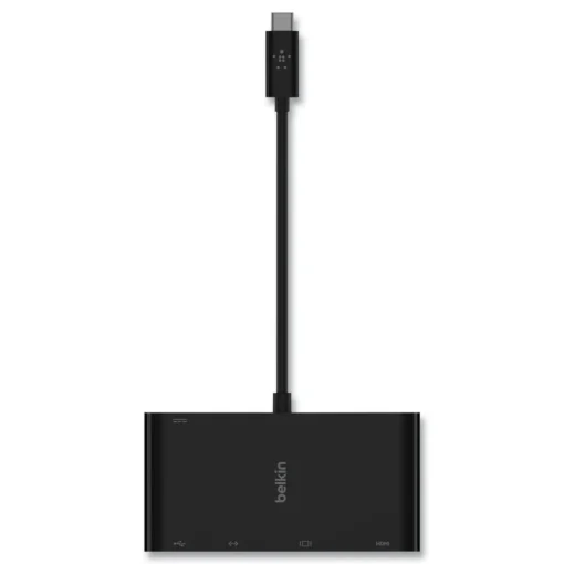 Hot 4K HDMI/USB-A/USB-C/VGA 4.9 ft. USB-C Multimedia plus Charge Adapter - Black Office Electronics & Batteries