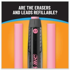 0.7 mm HB (#2) Break-Resistant Mechanical Pencils with Erasers - Black Lead, Assorted Barrel Colors (2/Pack) Pens, Pencils & Markers