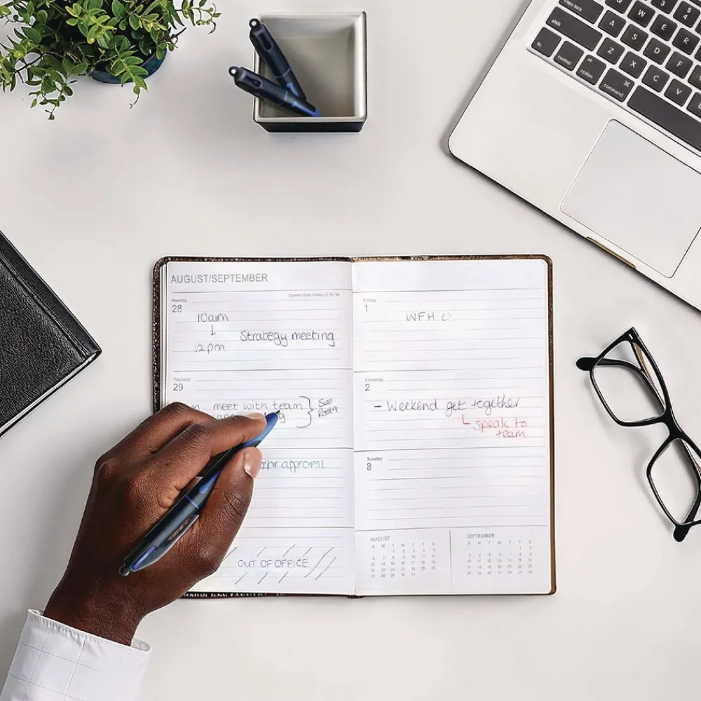 New 4-Color Smooth Medium 1 mm Retractable Ballpoint Pen - Multicolor (12/Pack) Pens, Pencils & Markers