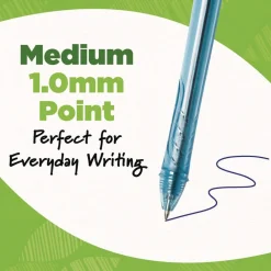 Clearance Medium 1 mm Ecolutions Retractable Gel Pen - Assorted Ink Colors, Blue Barrel (12/Pack) Pens, Pencils & Markers