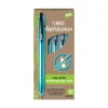 New ReVolution Ocean Bound Medium 1 millimeter Retractable Ballpoint Pen - Black Ink/Translucent Blue Barrel (1-Dozen) Pens, Pencils & Markers