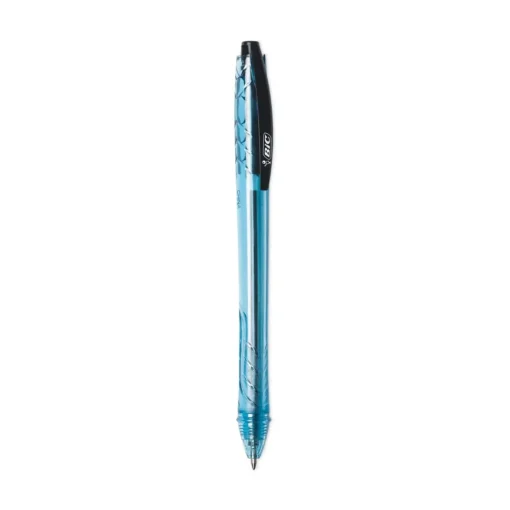 New ReVolution Ocean Bound Medium 1 millimeter Retractable Ballpoint Pen - Black Ink/Translucent Blue Barrel (1-Dozen) Pens, Pencils & Markers