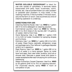 Sale 1 gal. Bottle Water-Soluble Deodorant - Lemon Scent (4/Carton) Odor Control