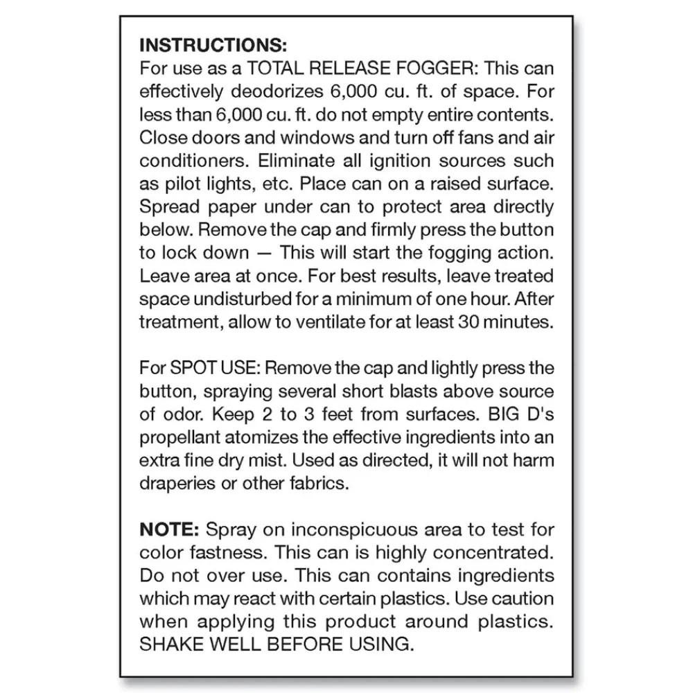 Outlet 5 oz Odor Control Fogger - Mountain Air Scent (12/Carton) Cleaning & Janitorial Supplies