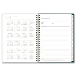 8.63 in. x 5.88 in. 12-Month (Jan to Dec): 2026 Life Note-It Dania Weekly/Monthly Planner - Floral Artwork, Teal/Pink/Blue Cover Paper & Printables