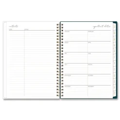 8.63 in. x 5.88 in. 12-Month (Jan to Dec): 2026 Life Note-It Dania Weekly/Monthly Planner - Floral Artwork, Teal/Pink/Blue Cover Paper & Printables