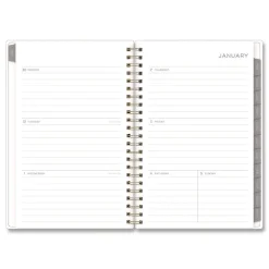 New 8 in. x 5 in. 12-Month (Jan to Dec): 2026 Mimosa Weekly/Monthly Planner - Lemon Artwork, Yellow/Green/White Cover Paper & Printables
