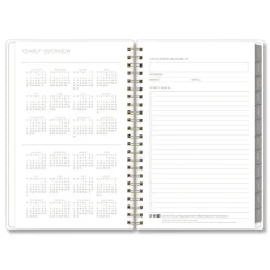 New 8 in. x 5 in. 12-Month (Jan to Dec): 2026 Mimosa Weekly/Monthly Planner - Lemon Artwork, Yellow/Green/White Cover Paper & Printables