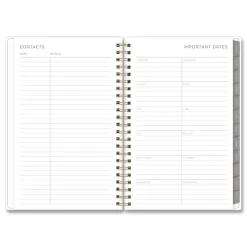 New 8 in. x 5 in. 12-Month (Jan to Dec): 2026 Mimosa Weekly/Monthly Planner - Lemon Artwork, Yellow/Green/White Cover Paper & Printables
