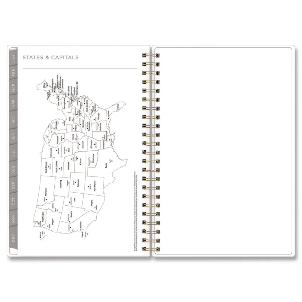New 8 in. x 5 in. 12-Month (Jan to Dec): 2026 Mimosa Weekly/Monthly Planner - Lemon Artwork, Yellow/Green/White Cover Paper & Printables