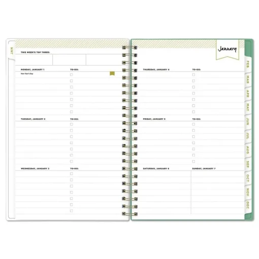 Hot 8 in. x 5 in. 12-Month (Jan-Dec 2026) Day Designer Peyton Weekly/Monthly Planner - White Calendars & Planners