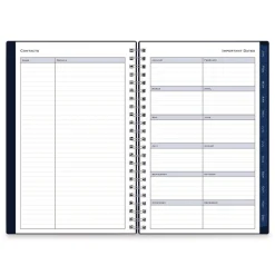 Best 8 in.x 5 in. 12-Month (Jan to Dec): 2026 Passages Weekly/Monthly Planner - Navy Cover Paper & Printables