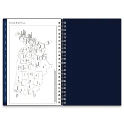 Best 8 in.x 5 in. 12-Month (Jan to Dec): 2026 Passages Weekly/Monthly Planner - Navy Cover Paper & Printables