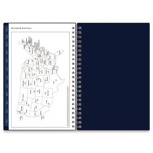 Best 8 in.x 5 in. 12-Month (Jan to Dec): 2026 Passages Weekly/Monthly Planner - Navy Cover Paper & Printables