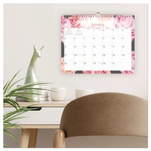 Best 12-Month (Jan to Dec): 2026 Joselyn Monthly Wall Calendar - Floral Artwork, White/Multicolor Sheets Calendars & Planners