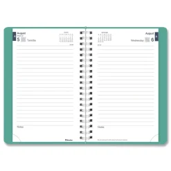 Sale 8 in. x 5 in. 12-Month (Aug 2025-Jul 2026) Academic Daily/Monthly Planner - Cyan Cover Calendars & Planners