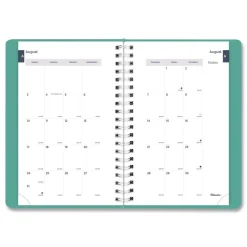 Sale 8 in. x 5 in. 12-Month (Aug 2025-Jul 2026) Academic Daily/Monthly Planner - Cyan Cover Calendars & Planners